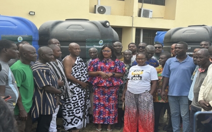 Donations of Polytanks to 12 communities in Gomoa East District