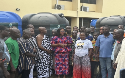 Donations of Polytanks to 12 communities in Gomoa East District